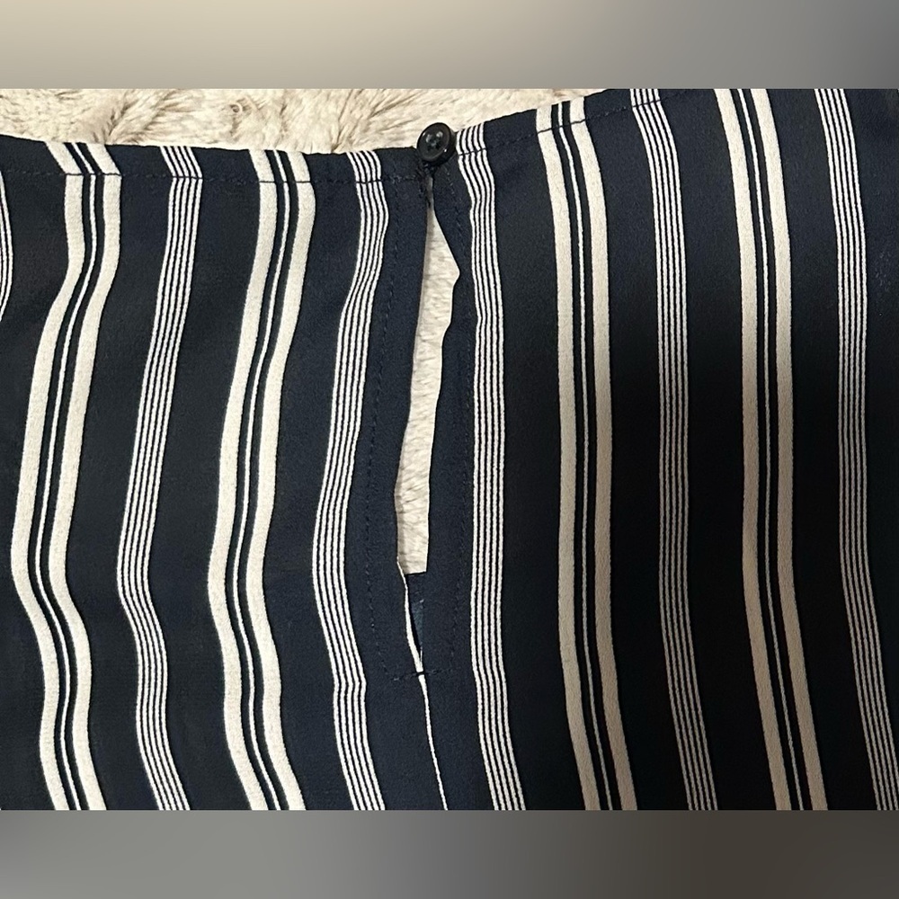 Banana Republic Striped High Low Asymmetric Hem Blouse - Picture 6 of 8